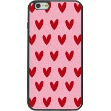 Coque iPhone 6 Plus / 6s Plus - Silicone rigide noir Saint Valentines Day 26 Pattern heart