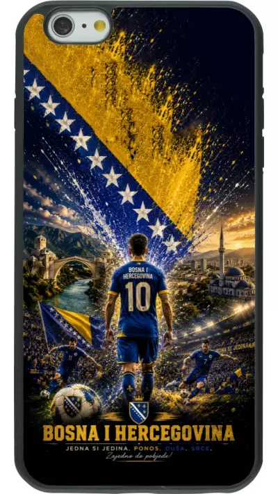 iPhone 6 Plus / 6s Plus Case Hülle - Silikon schwarz Fussball Bosnien und Herzegowina splash 2026
