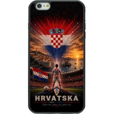 Coque iPhone 6 Plus / 6s Plus - Silicone rigide noir Football Croatie splash 2026