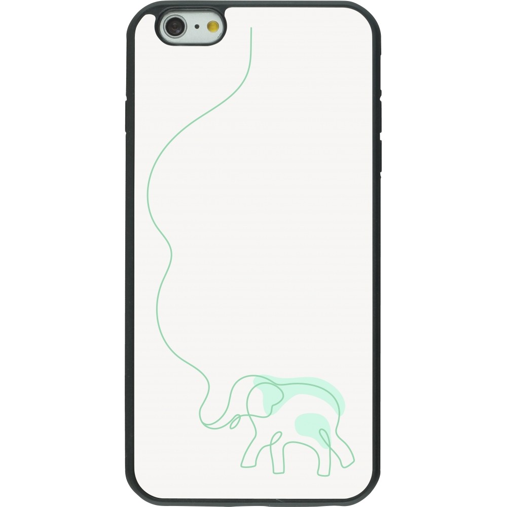 iPhone 6 Plus / 6s Plus Case Hülle - Silikon schwarz Spring 23 baby elephant