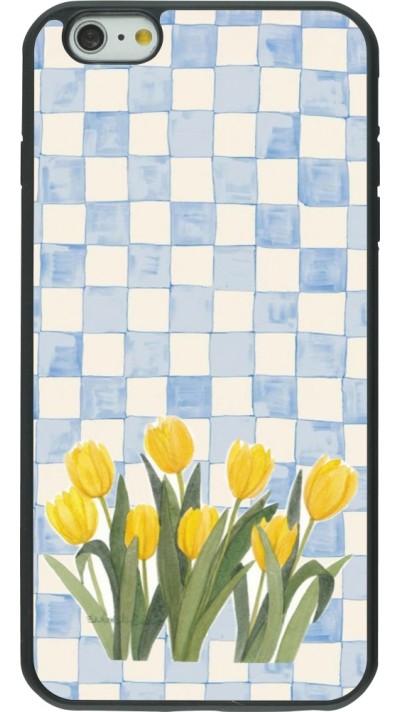 Coque iPhone 6 Plus / 6s Plus - Silicone rigide noir Blue vichy tulips Spring 2026