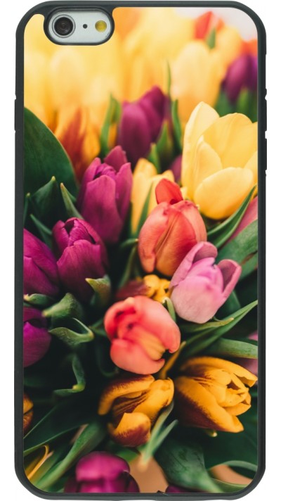 Coque iPhone 6 Plus / 6s Plus - Silicone rigide noir Bouquet of tulips Spring 2026