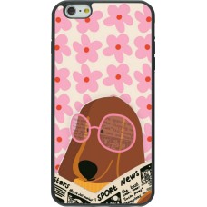 Coque iPhone 6 Plus / 6s Plus - Silicone rigide noir Dog with newspaper Spring 2026