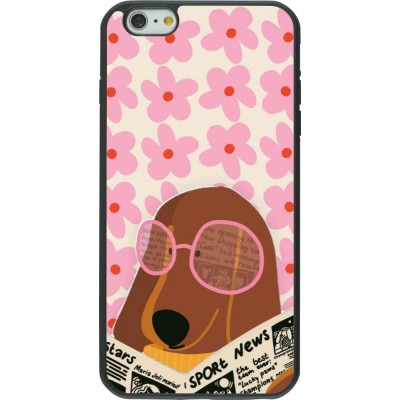 iPhone 6 Plus / 6s Plus Case Hülle - Silikon schwarz Dog with newspaper Spring 2026