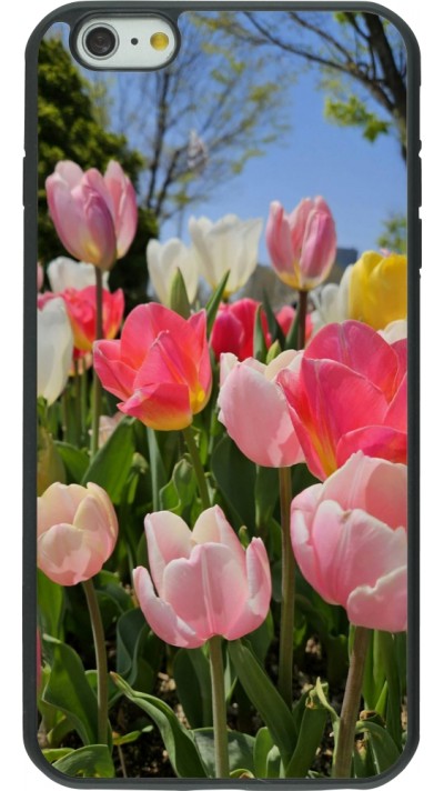 Coque iPhone 6 Plus / 6s Plus - Silicone rigide noir Tulips Spring 2026