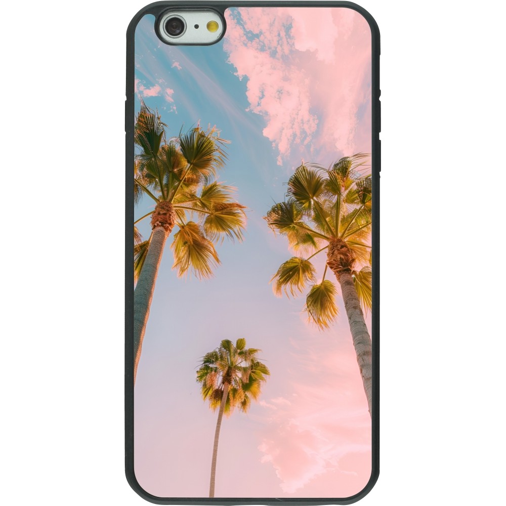 Coque iPhone 6 Plus / 6s Plus - Silicone rigide noir Summer 2025 Palmiers