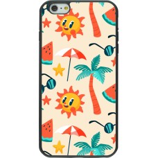 iPhone 6 Plus / 6s Plus Case Hülle - Silikon schwarz Summer 2025 Pattern soleil