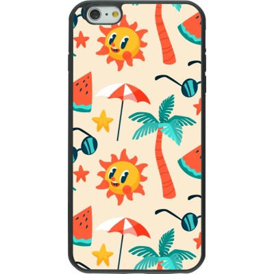 iPhone 6 Plus / 6s Plus Case Hülle - Silikon schwarz Summer 2025 Pattern soleil