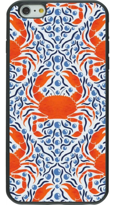 iPhone 6 Plus / 6s Plus Case Hülle - Silikon schwarz Crabs and pearls Summer 2026