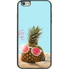 iPhone 6 Plus / 6s Plus Case Hülle - Silikon schwarz Pineapple with glasses Summer 2026