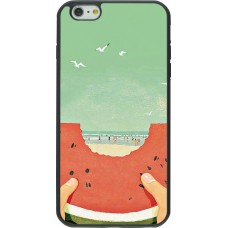 iPhone 6 Plus / 6s Plus Case Hülle - Silikon schwarz Views through a watermelon Summer 2026