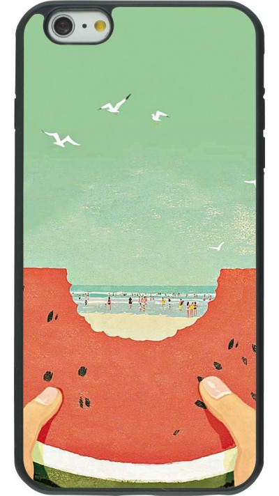 iPhone 6 Plus / 6s Plus Case Hülle - Silikon schwarz Views through a watermelon Summer 2026