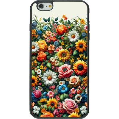 Coque iPhone 6 Plus / 6s Plus - Silicone rigide noir Summer Floral Pattern