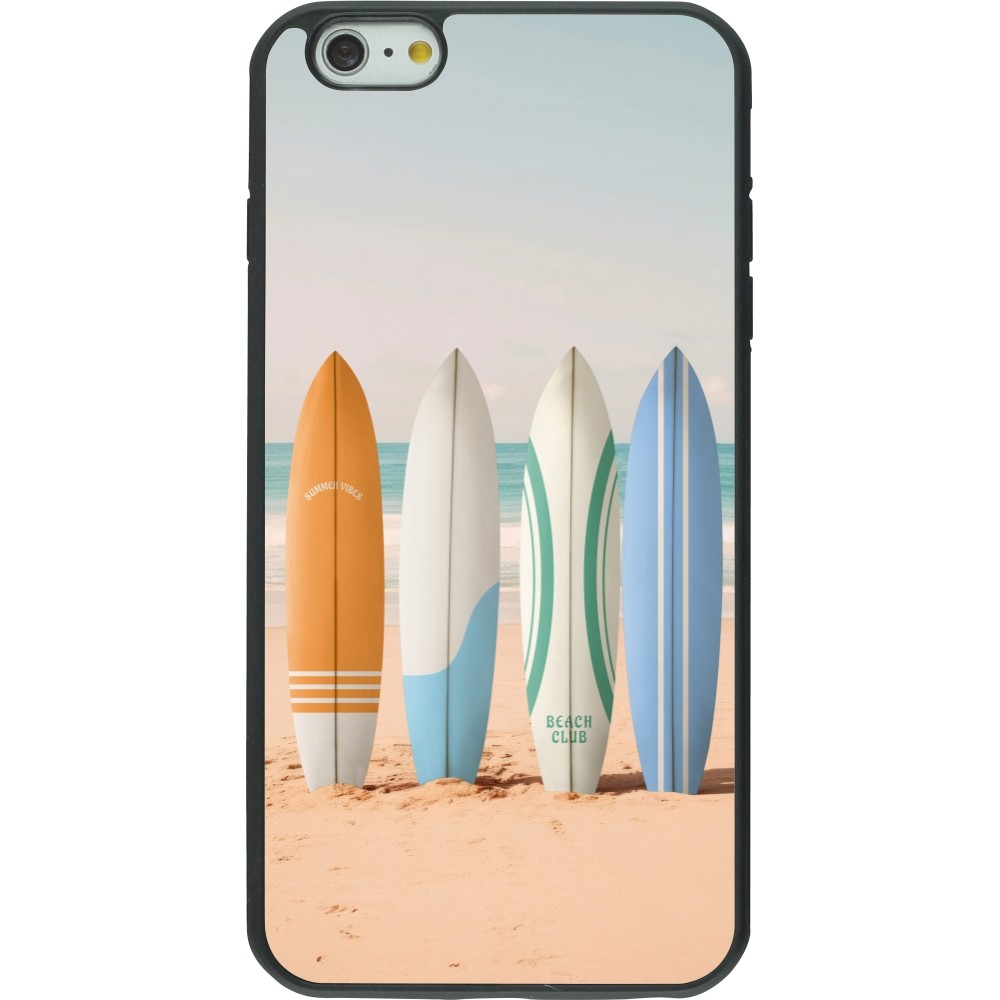 Coque iPhone 6 Plus / 6s Plus - Silicone rigide noir Summer surfboard 2025