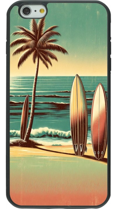 Coque iPhone 6 Plus / 6s Plus - Silicone rigide noir Surf Paradise