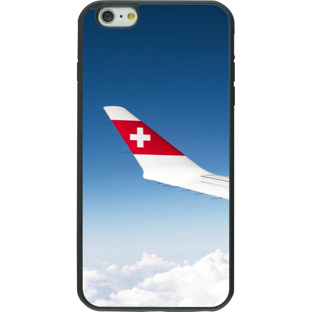 iPhone 6 Plus / 6s Plus Case Hülle - Silikon schwarz  Schweizer Nationalfeiertag Sky Swiss Flag