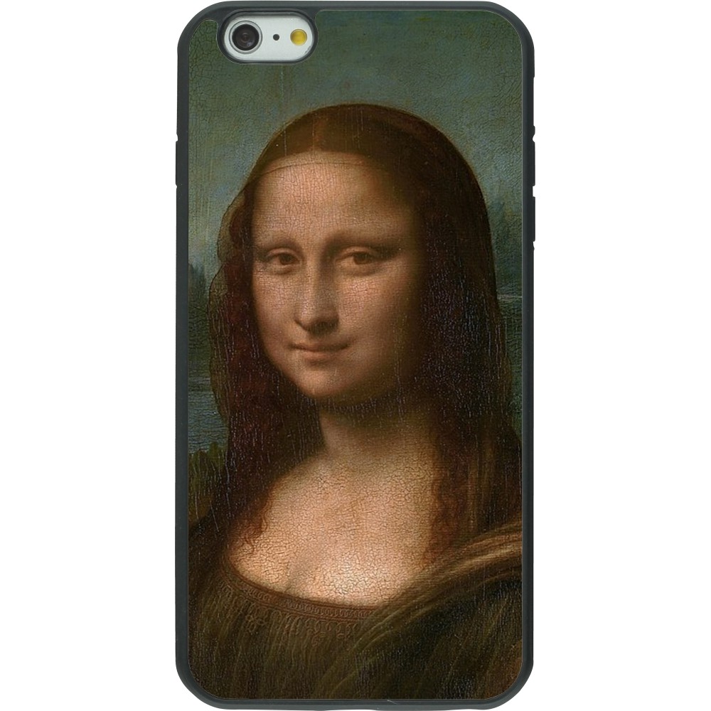 Coque iPhone 6 Plus / 6s Plus - Silicone rigide noir Tableau art - La Joconde - Léonard de Vinci