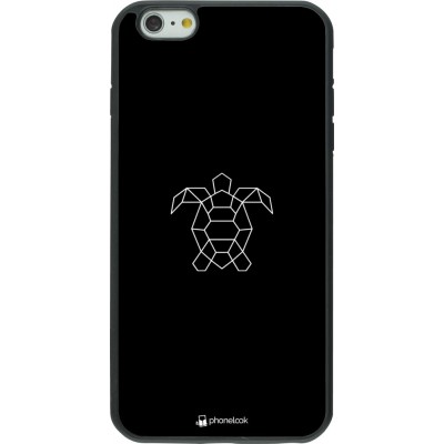 Hülle iPhone 6 Plus / 6s Plus - Silikon schwarz Turtles lines on black