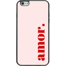 Coque iPhone 6 Plus / 6s Plus - Silicone rigide noir Valentine 2024 amor