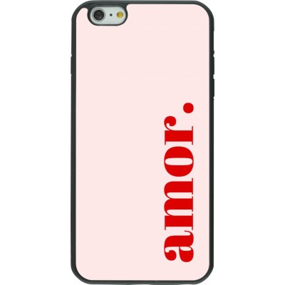 Coque iPhone 6 Plus / 6s Plus - Silicone rigide noir Valentine 2024 amor