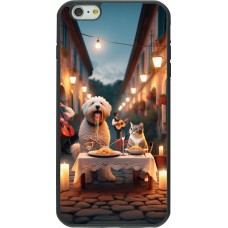 Coque iPhone 6 Plus / 6s Plus - Silicone rigide noir Valentine 2024 Dog & Cat Candlelight