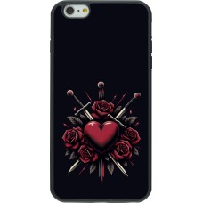 Coque iPhone 6 Plus / 6s Plus - Silicone rigide noir Valentine 2024 gothic love