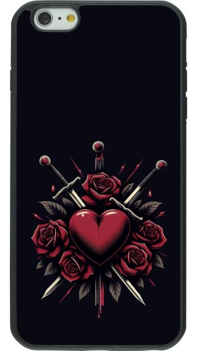 Coque iPhone 6 Plus / 6s Plus - Silicone rigide noir Valentine 2024 gothic love