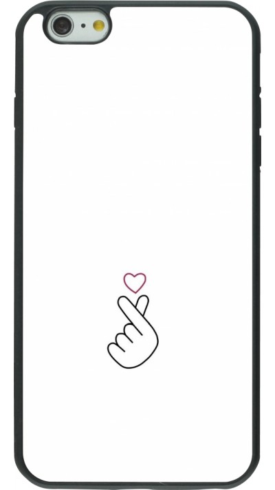 Coque iPhone 6 Plus / 6s Plus - Silicone rigide noir Valentine 2024 heart by Millennials