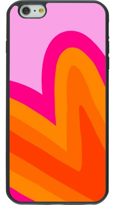 Coque iPhone 6 Plus / 6s Plus - Silicone rigide noir Valentine 2024 heart gradient