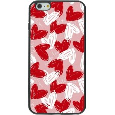 iPhone 6 Plus / 6s Plus Case Hülle - Silikon schwarz Valentine 2024 with love heart
