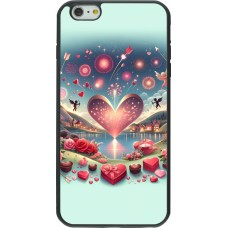 Coque iPhone 6 Plus / 6s Plus - Silicone rigide noir Valentine 2025 Chic