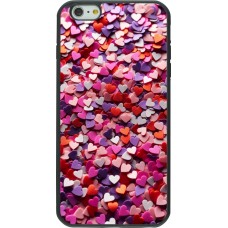 Coque iPhone 6 Plus / 6s Plus - Silicone rigide noir Valentine 2025 Confetti