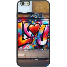 Coque iPhone 6 Plus / 6s Plus - Silicone rigide noir Valentine 2025 Love U Tag
