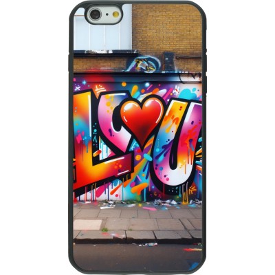 Coque iPhone 6 Plus / 6s Plus - Silicone rigide noir Valentine 2025 Love U Tag
