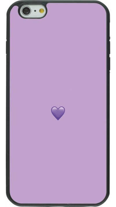 Coque iPhone 6 Plus / 6s Plus - Silicone rigide noir Valentine 2023 purpule single heart