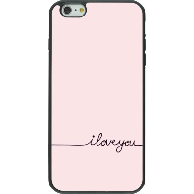 iPhone 6 Plus / 6s Plus Case Hülle - Silikon schwarz Valentine 2023 i love you writing