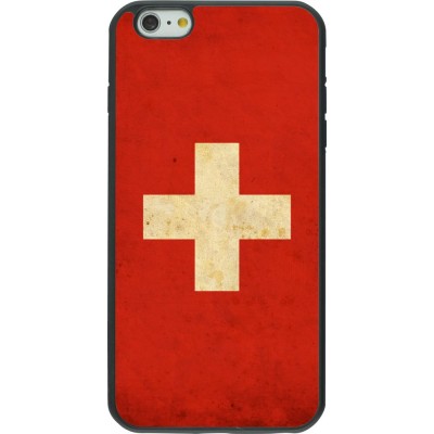 Coque iPhone 6 Plus / 6s Plus - Silicone rigide noir Vintage Flag SWISS
