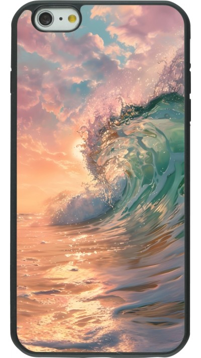 Coque iPhone 6 Plus / 6s Plus - Silicone rigide noir Wave Sunset