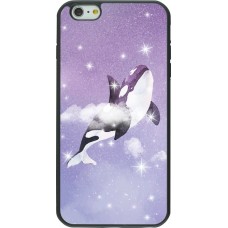 Coque iPhone 6 Plus / 6s Plus - Silicone rigide noir Whale in sparking stars