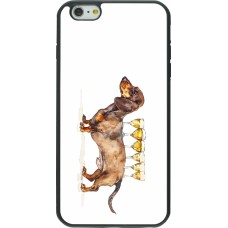 Coque iPhone 6 Plus / 6s Plus - Silicone rigide noir Wine Teckel