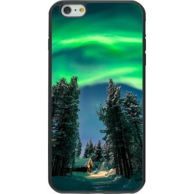 Coque iPhone 6 Plus / 6s Plus - Silicone rigide noir Winter 22 Northern Lights