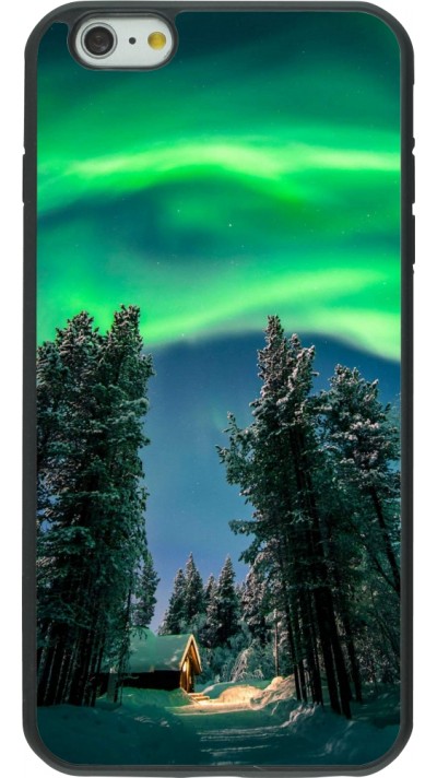 Coque iPhone 6 Plus / 6s Plus - Silicone rigide noir Winter 22 Northern Lights
