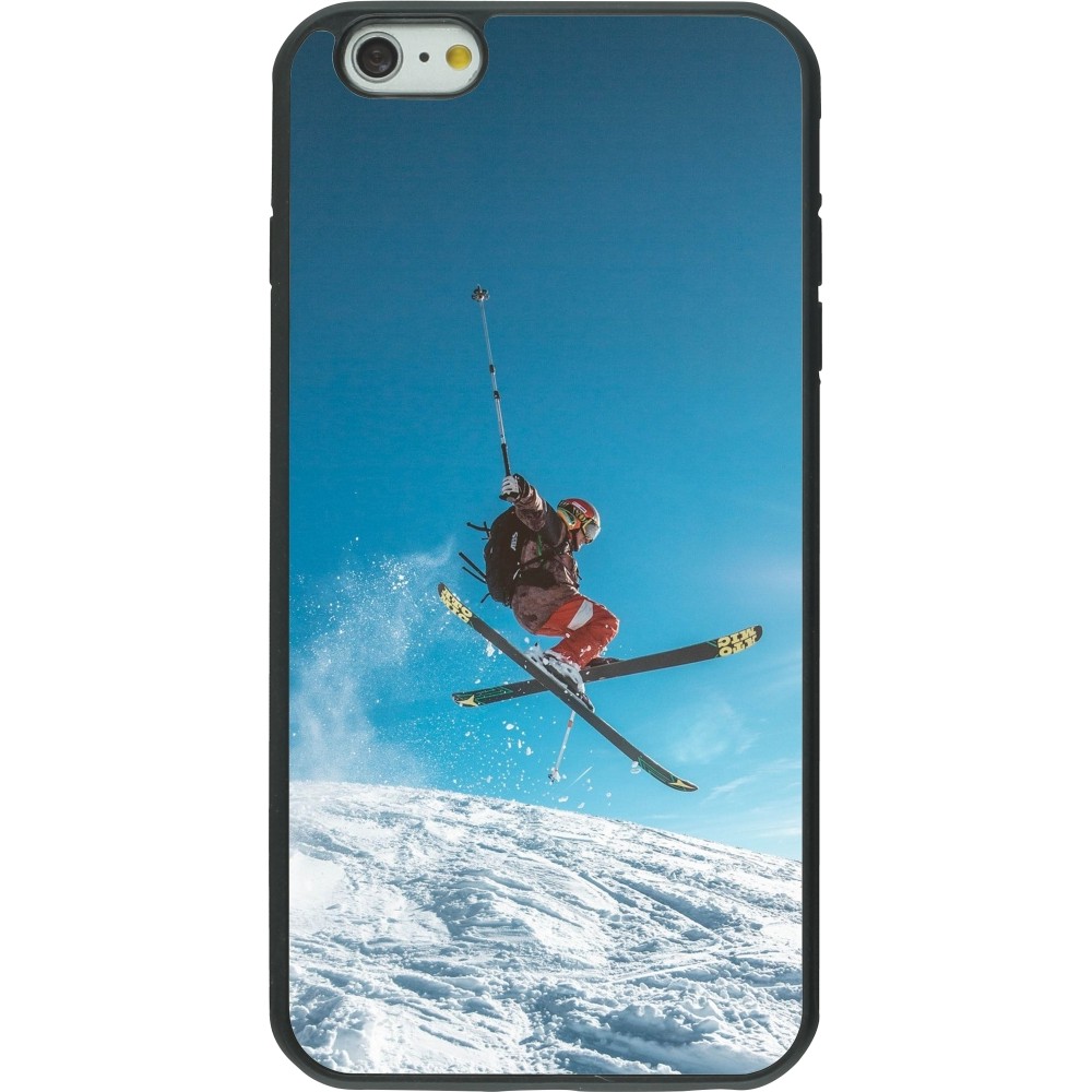 Coque iPhone 6 Plus / 6s Plus - Silicone rigide noir Winter 22 Ski Jump