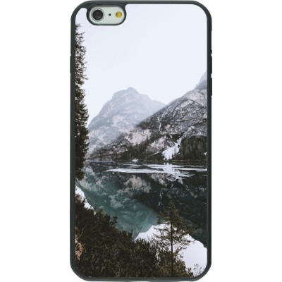 Coque iPhone 6 Plus / 6s Plus - Silicone rigide noir Winter 22 snowy mountain and lake