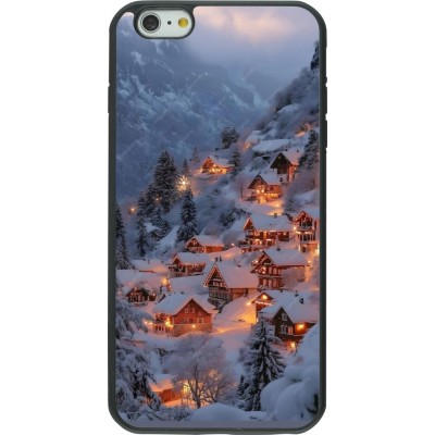 Coque iPhone 6 Plus / 6s Plus - Silicone rigide noir Winter 25 Winter snowy village