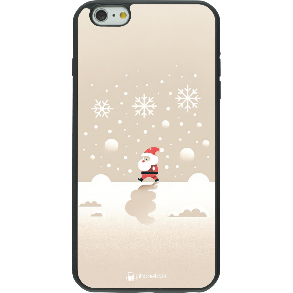 Coque iPhone 6 Plus / 6s Plus - Silicone rigide noir Noël 2023 Minimalist Santa