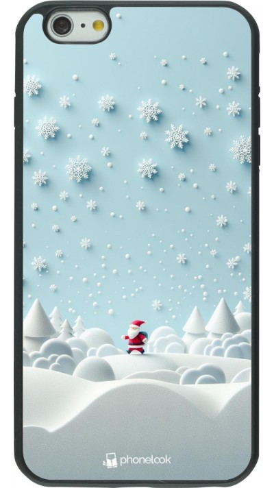 Coque iPhone 6 Plus / 6s Plus - Silicone rigide noir Noël 2023 Petit Père Flocon
