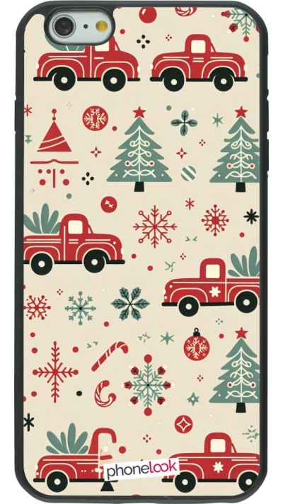 Coque iPhone 6 Plus / 6s Plus - Silicone rigide noir Noël 2024 Camion Sapin