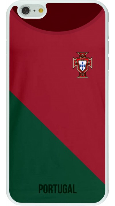 Coque iPhone 6 Plus / 6s Plus - Silicone rigide blanc Maillot de football Portugal 2022