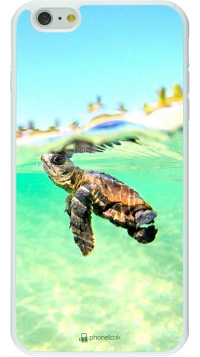 Coque iPhone 6 Plus / 6s Plus - Silicone rigide blanc Turtle Underwater